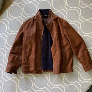 Paul Stuart Brown Leather Jacket